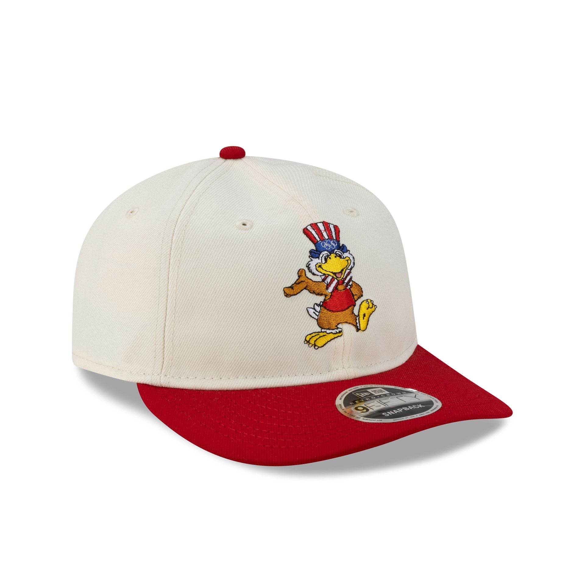 Olympic Heritage Los Angeles 1984 Olympic Games Eagle Chrome White Red Retro Crown 9FIFTY Snapback Hat