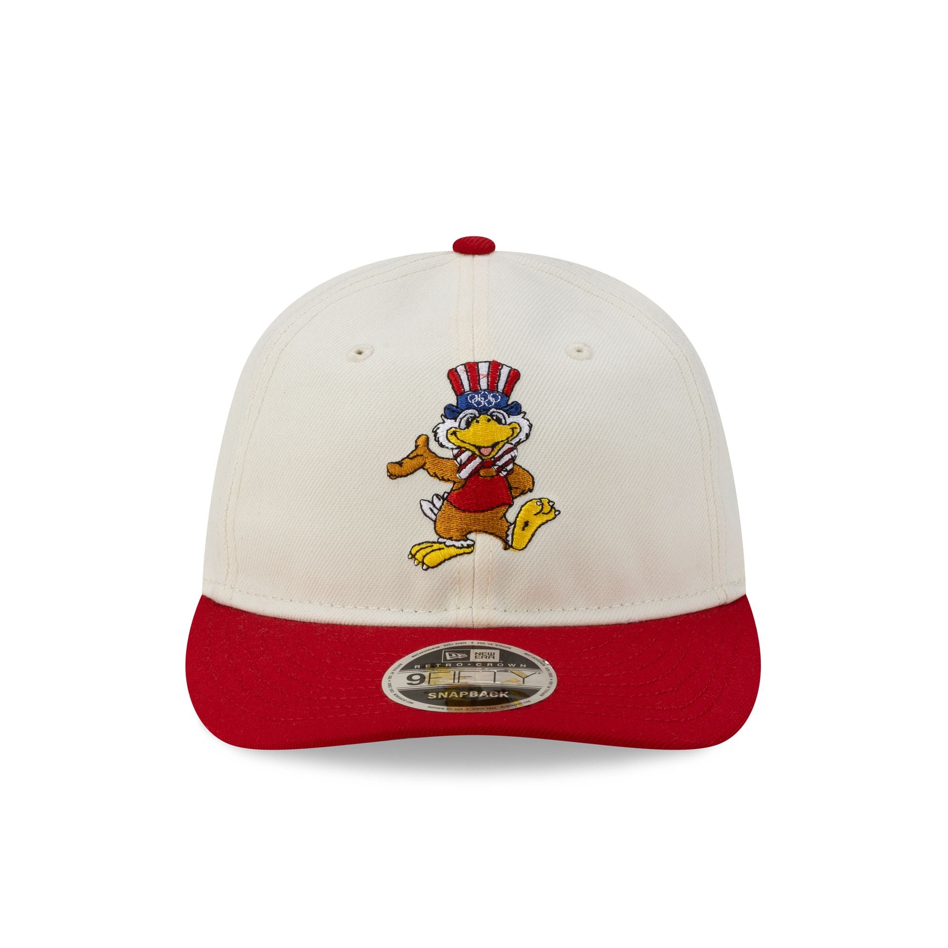 Olympic Heritage Los Angeles 1984 Olympic Games Eagle Chrome White Red Retro Crown 9FIFTY Snapback Hat