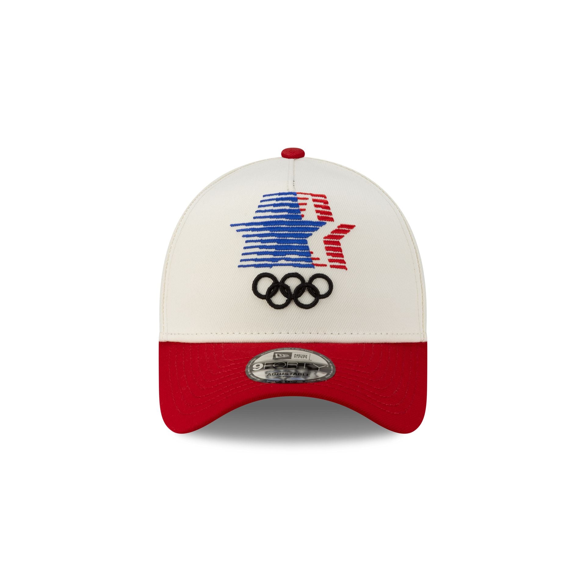 Olympic Heritage Los Angeles 1984 Olympic Games Stars Chrome White Red 9FORTY A-Frame Snapback Hat