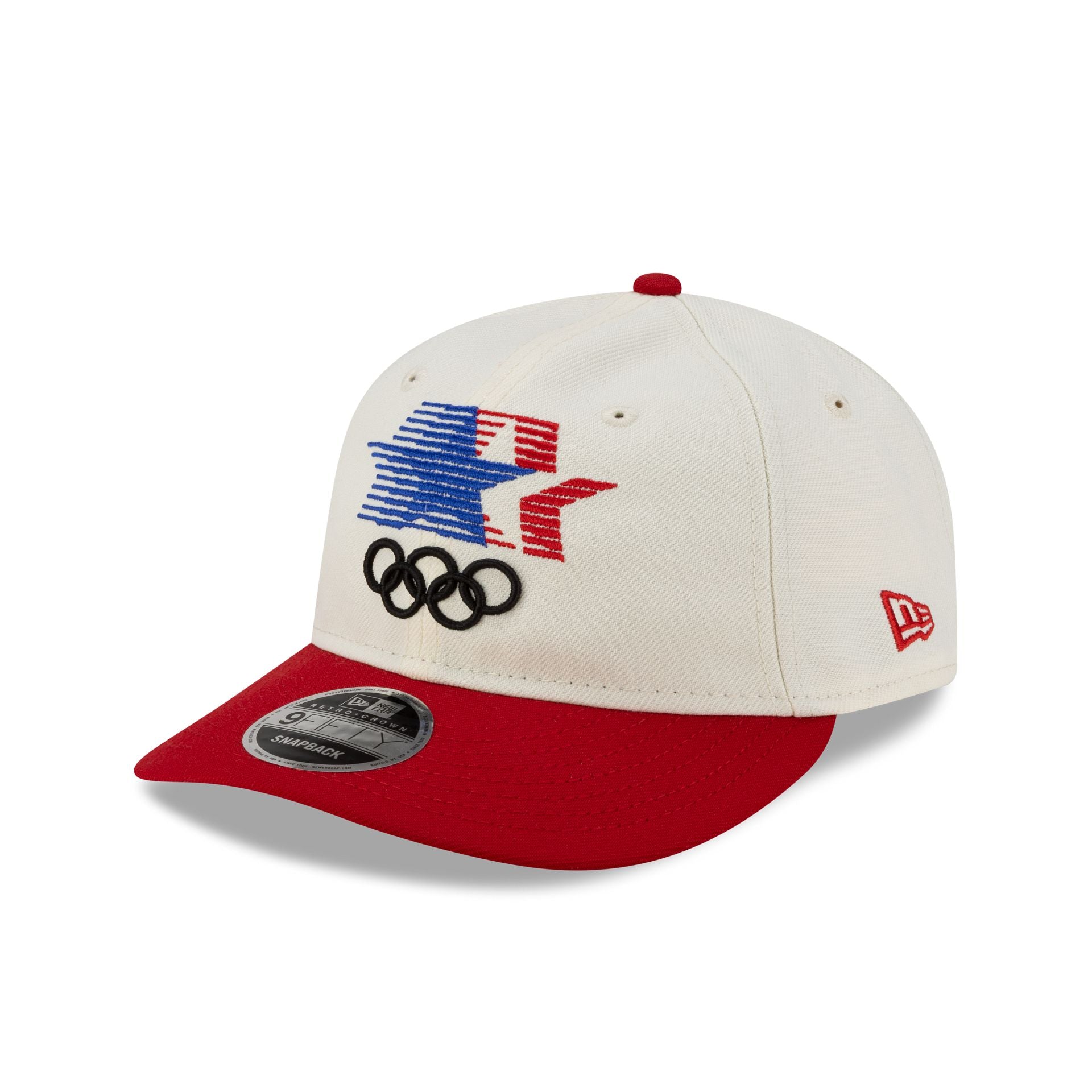 Olympic Heritage Los Angeles 1984 Olympic Games Stars Chrome White Red Retro Crown 9FIFTY Snapback Hat