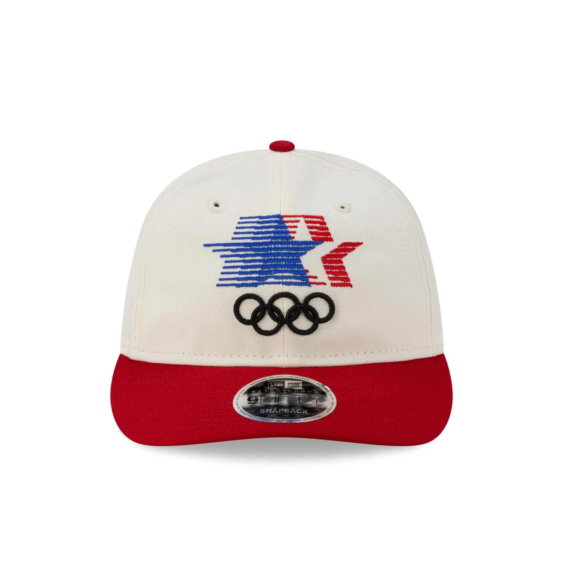 Olympic Heritage Los Angeles 1984 Olympic Games Stars Chrome White Red Retro Crown 9FIFTY Snapback Hat