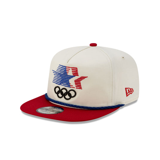 Olympic Heritage Los Angeles 1984 Olympic Games Stars Chrome White Red Golfer Hat - New Era Cap