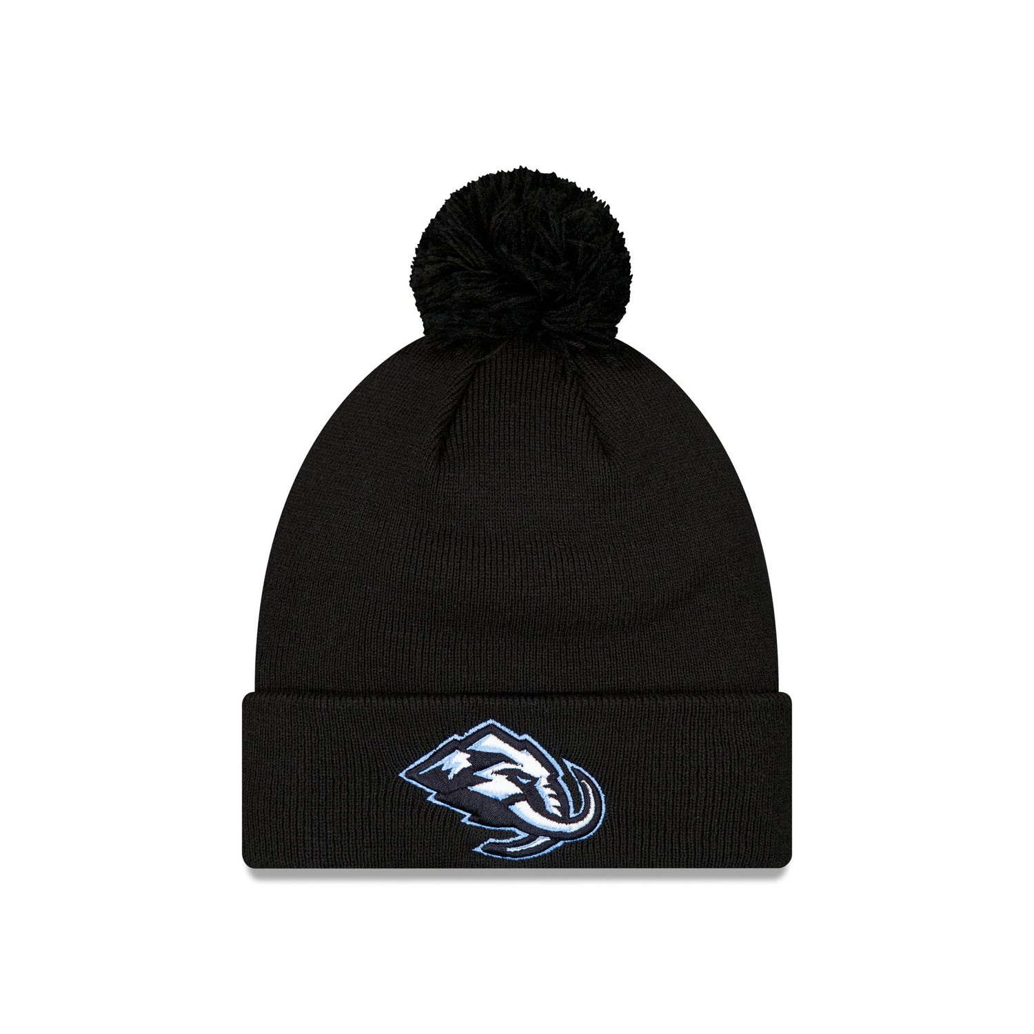 Utah Mammoth Black Pom Knit Hat