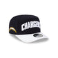 Los Angeles Chargers Wordmark Navy 9FIFTY A-Frame Snapback Hat