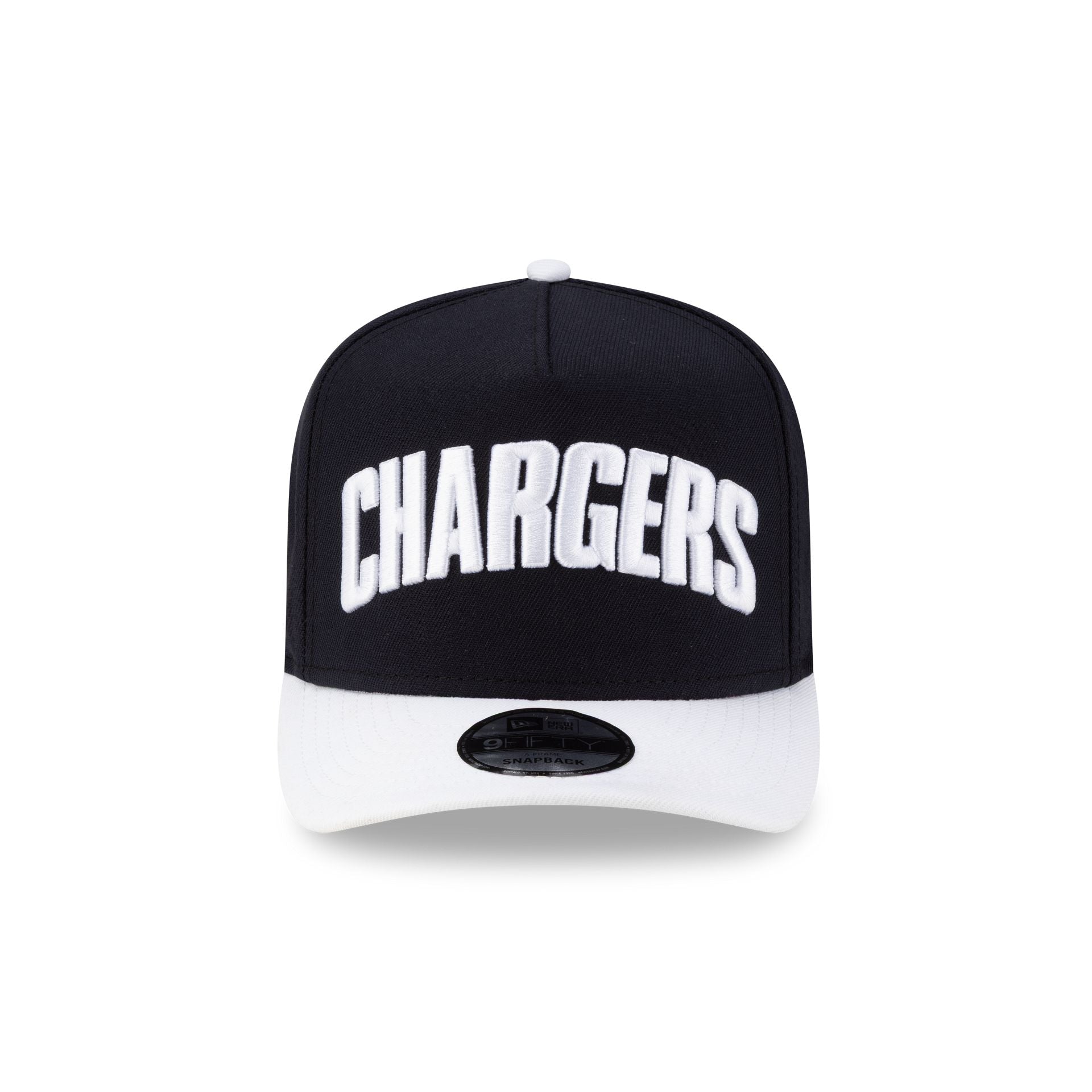 Los Angeles Chargers Wordmark Navy 9FIFTY A-Frame Snapback Hat