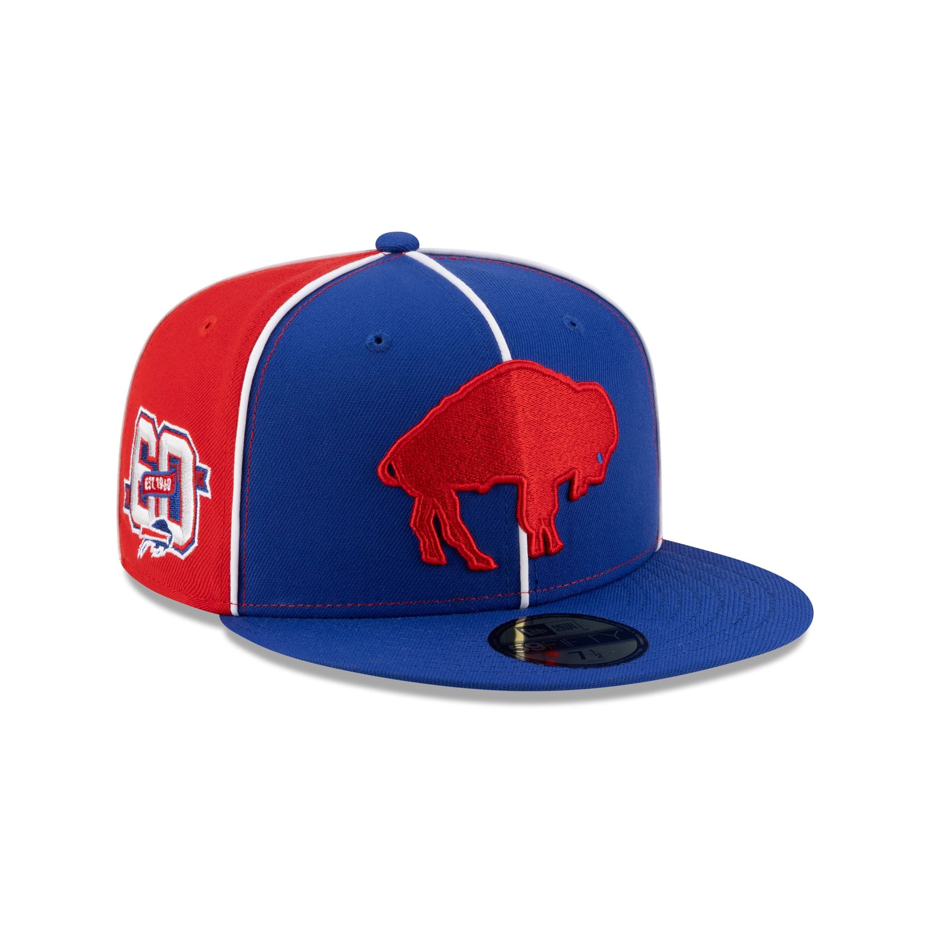 Buffalo Bills Two-Tone Pinwheel 59FIFTY Fitted Hat