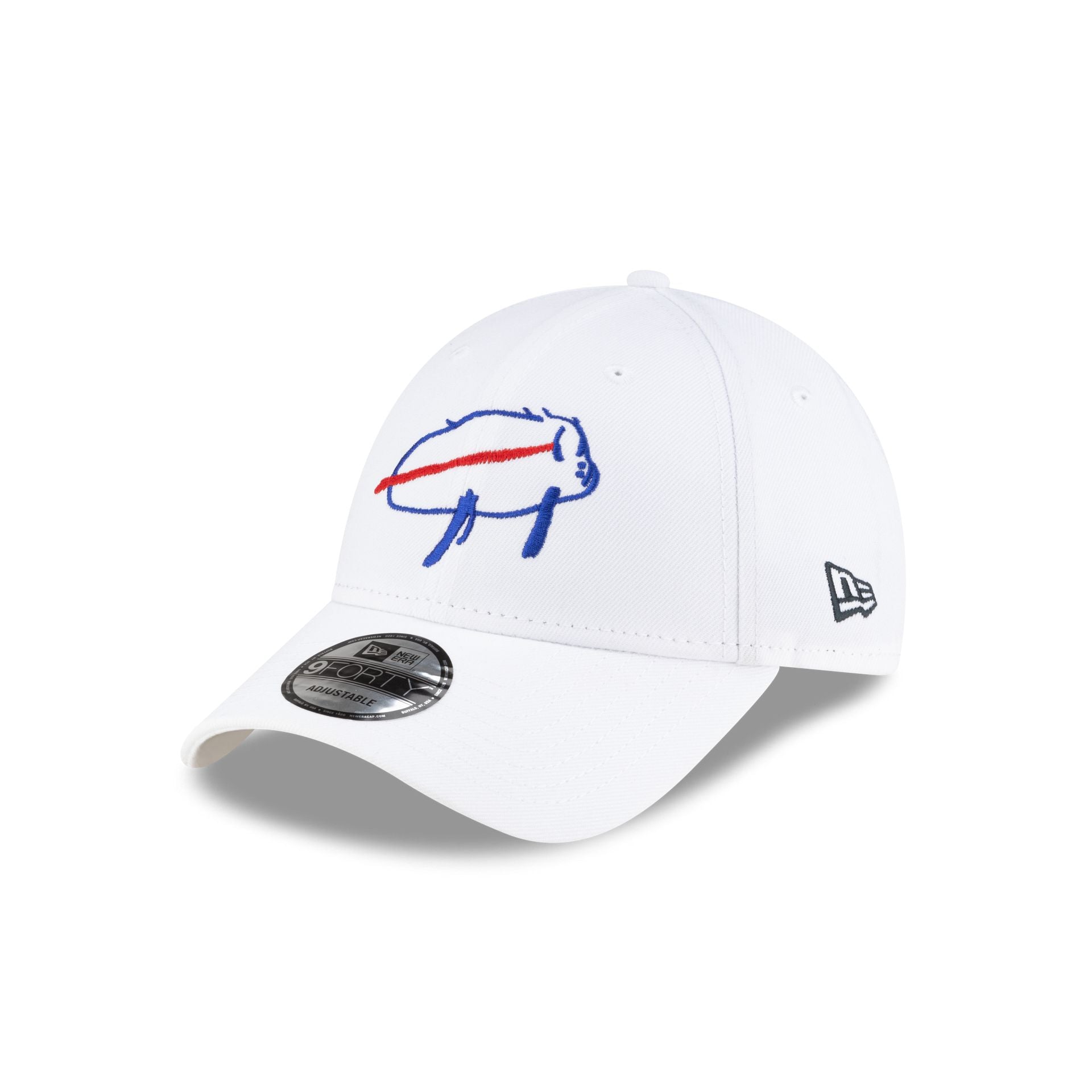 Buffalo Bills Billustration White 9FORTY Adjustable Hat – New Era Cap