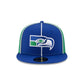 Seattle Seahawks Two-Tone Pinwheel 59FIFTY Fitted Hat