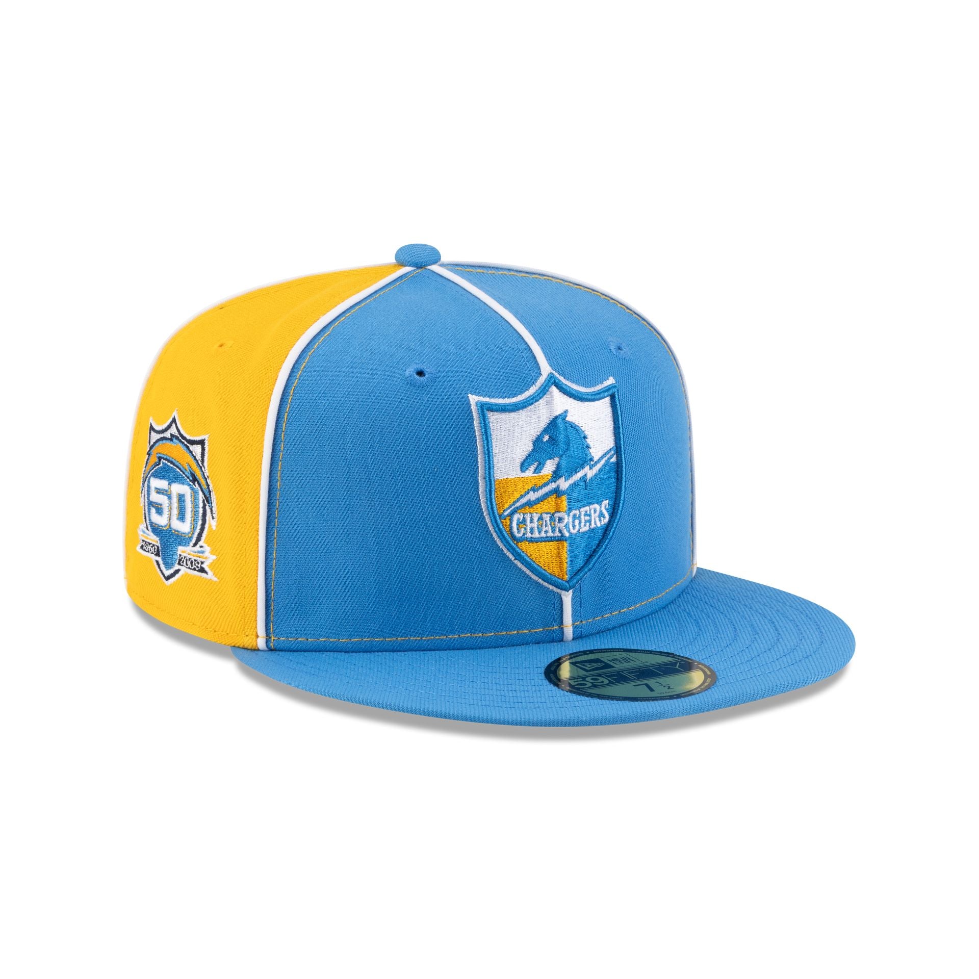 Los Angeles Chargers Two-Tone Pinwheel 59FIFTY Fitted Hat – New Era Cap