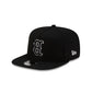 Boston Red Sox Upside Down Logo Black 9FIFTY A-Frame Snapback Hat