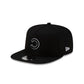 Chicago Cubs Upside Down Logo Black 9FIFTY A-Frame Snapback Hat