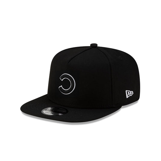 Chicago Cubs Upside Down Logo Black 9FIFTY A-Frame Snapback Hat - New Era Cap