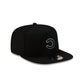 Chicago Cubs Upside Down Logo Black 9FIFTY A-Frame Snapback Hat