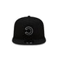Chicago Cubs Upside Down Logo Black 9FIFTY A-Frame Snapback Hat