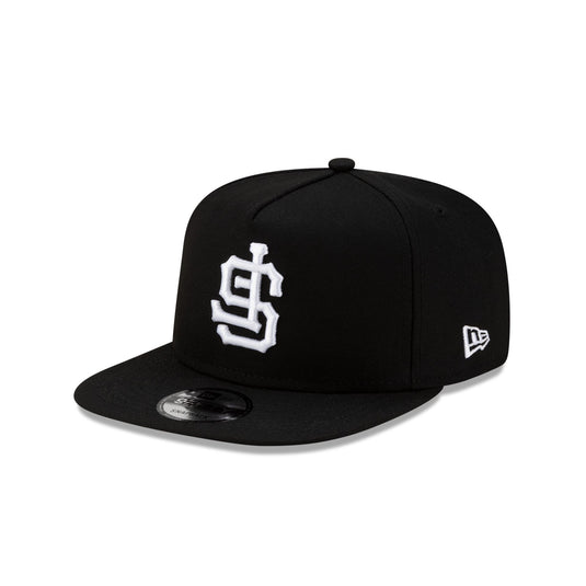San Francisco Giants Upside Down Logo Black 9FIFTY A-Frame Snapback Hat - New Era Cap
