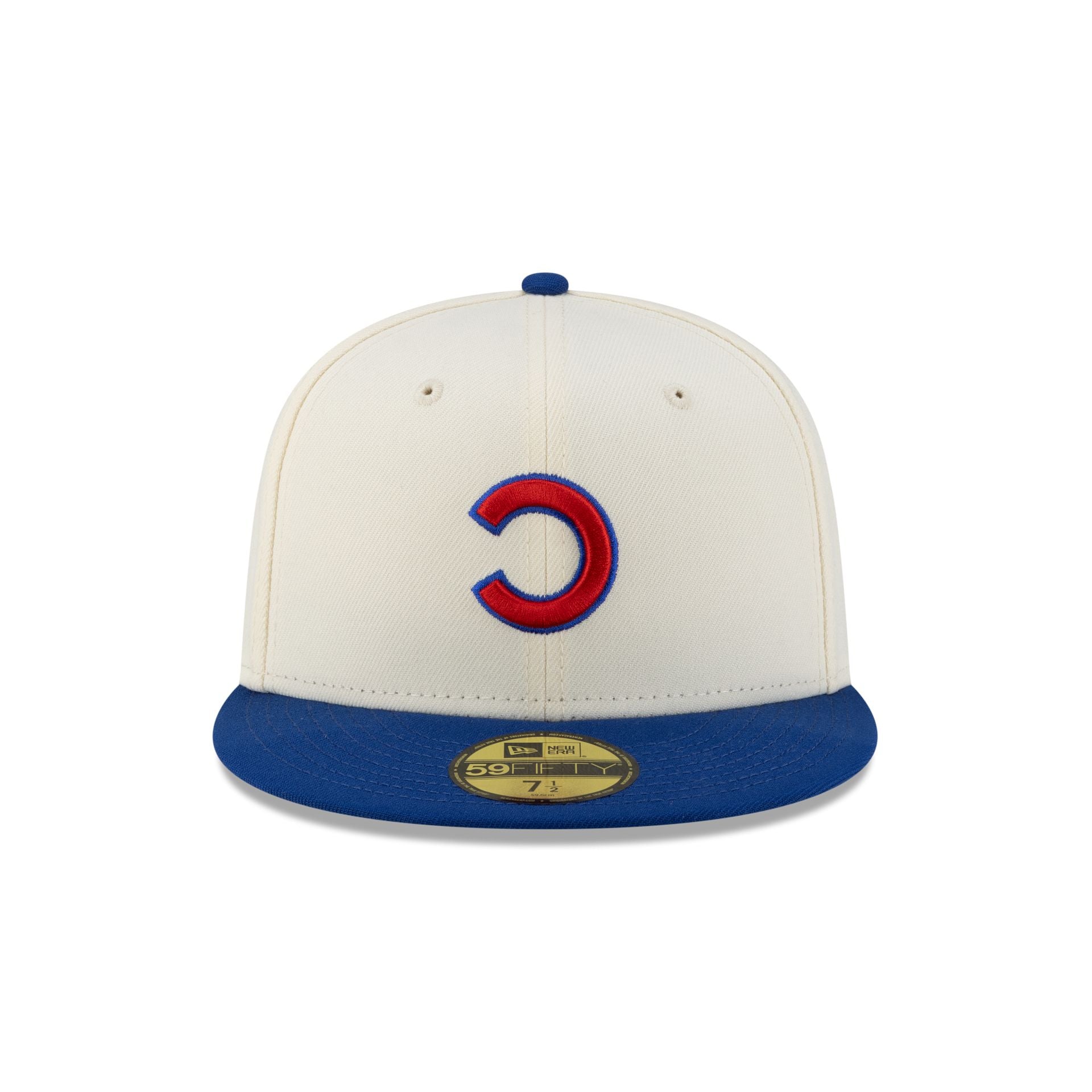 Chicago Cubs Upside Down Logo Chrome 59FIFTY Fitted Hat