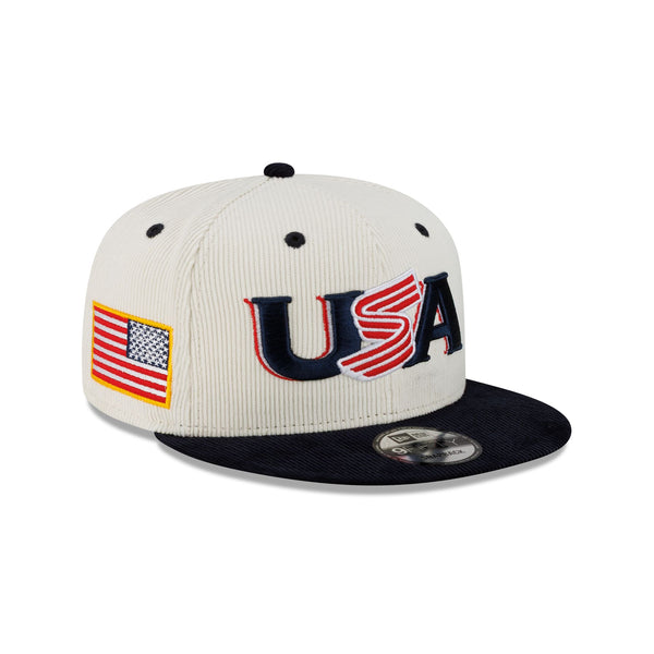 USA 2026 World Baseball Classic Corduroy 9FIFTY Snapback Hat – New