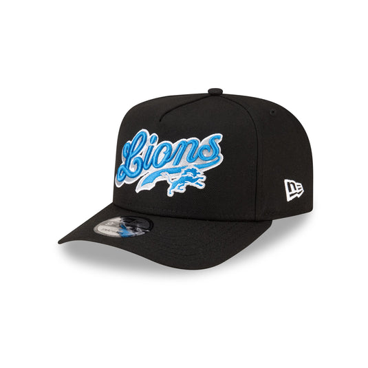Born x Raised x Detroit Lions Script Black 9FIFTY A-Frame Snapback Hat - New Era Cap