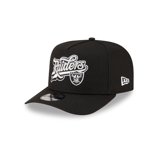 Born x Raised x Las Vegas Raiders Script Black 9FIFTY A-Frame Snapback Hat - New Era Cap