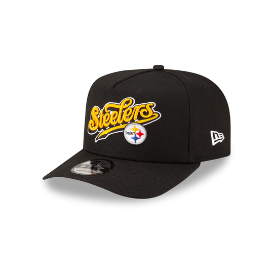 Born x Raised x Pittsburgh Steelers Script Black 9FIFTY A-Frame Snapback Hat - New Era Cap