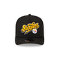 Born x Raised x Pittsburgh Steelers Script Black 9FIFTY A-Frame Snapback Hat