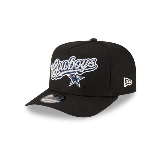 Born x Raised x Dallas Cowboys Script Black 9FIFTY A-Frame Snapback Hat - New Era Cap