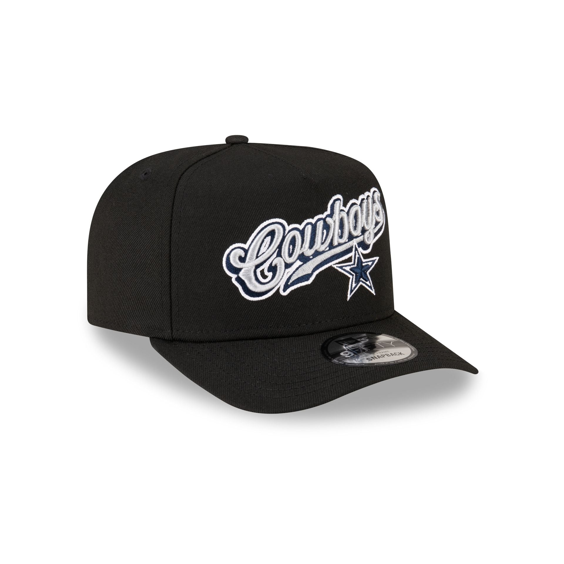 Born x Raised x Dallas Cowboys Script Black 9FIFTY A-Frame Snapback Hat