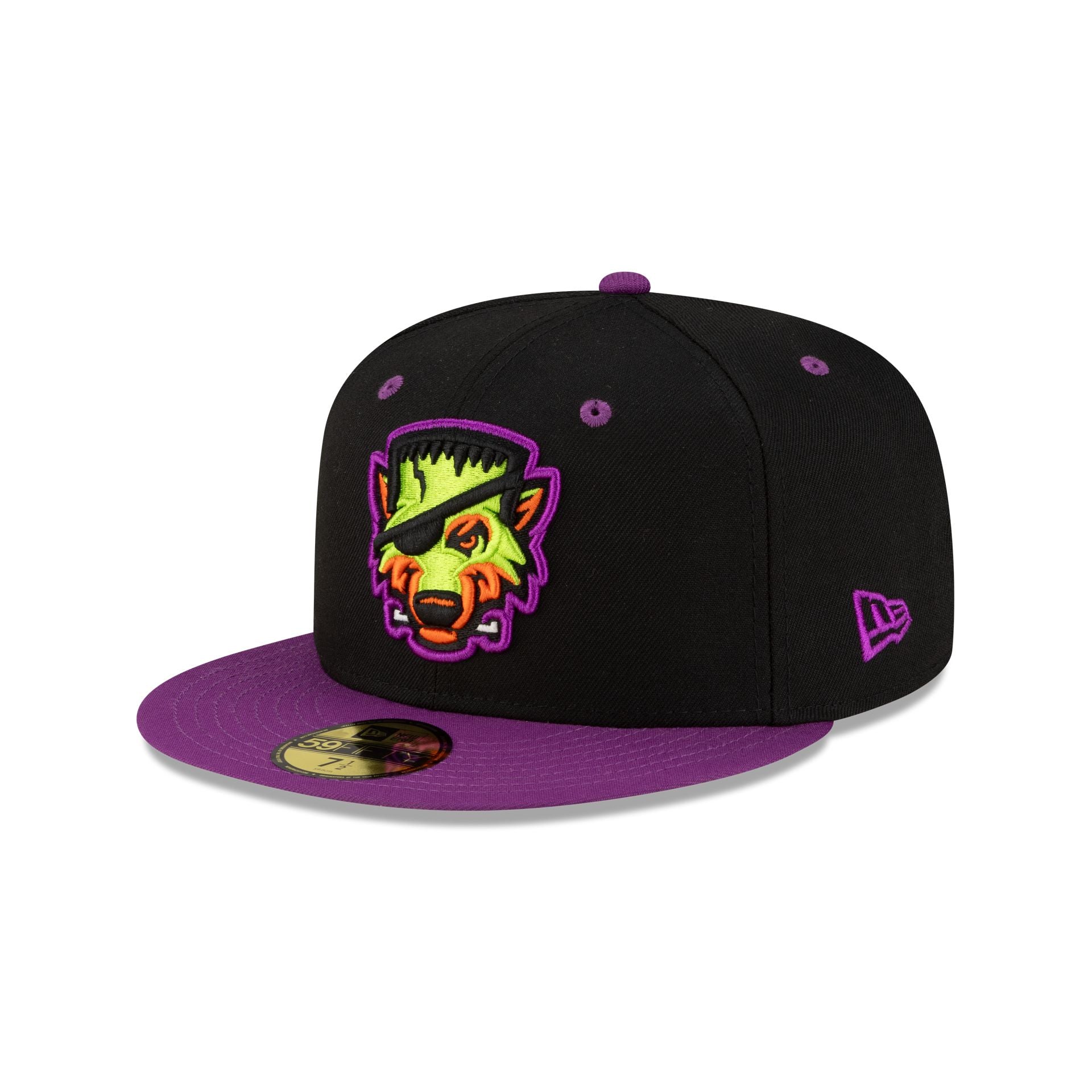 Erie SeaWolves Halloween Purple 59FIFTY Fitted Hat