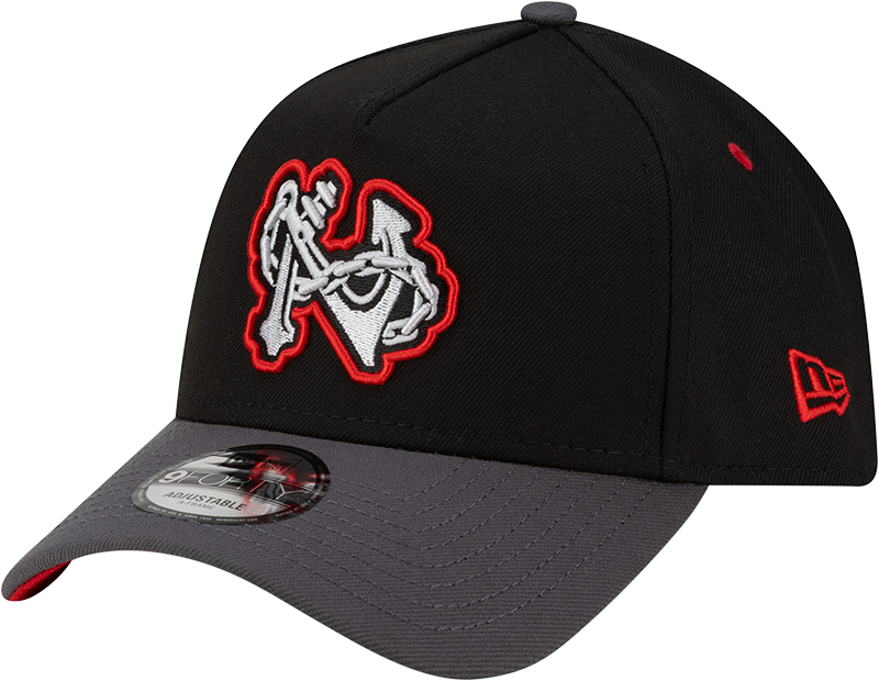 Norfolk Tides Halloween Red 9FORTY A-Frame Snapback Hat