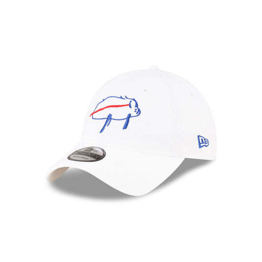 Buffalo Bills Billustration White 9TWENTY Adjustable Hat - New Era Cap