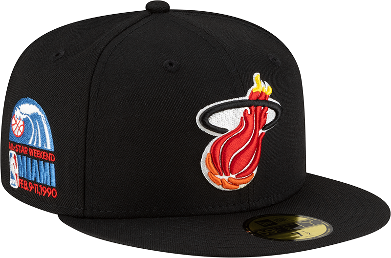 Miami Heat 1988-1998 Hardwood Classics Black 59FIFTY Fitted Hat