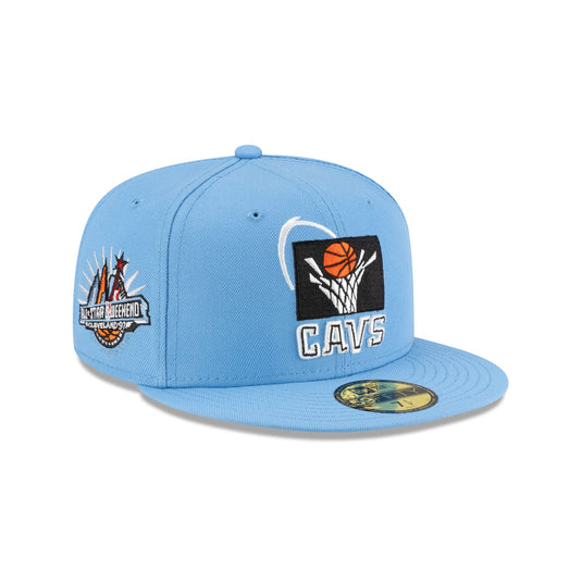 Cleveland Cavaliers 1994-2003 Hardwood Classics Radiant Blue 59FIFTY Fitted Hat - New Era Cap