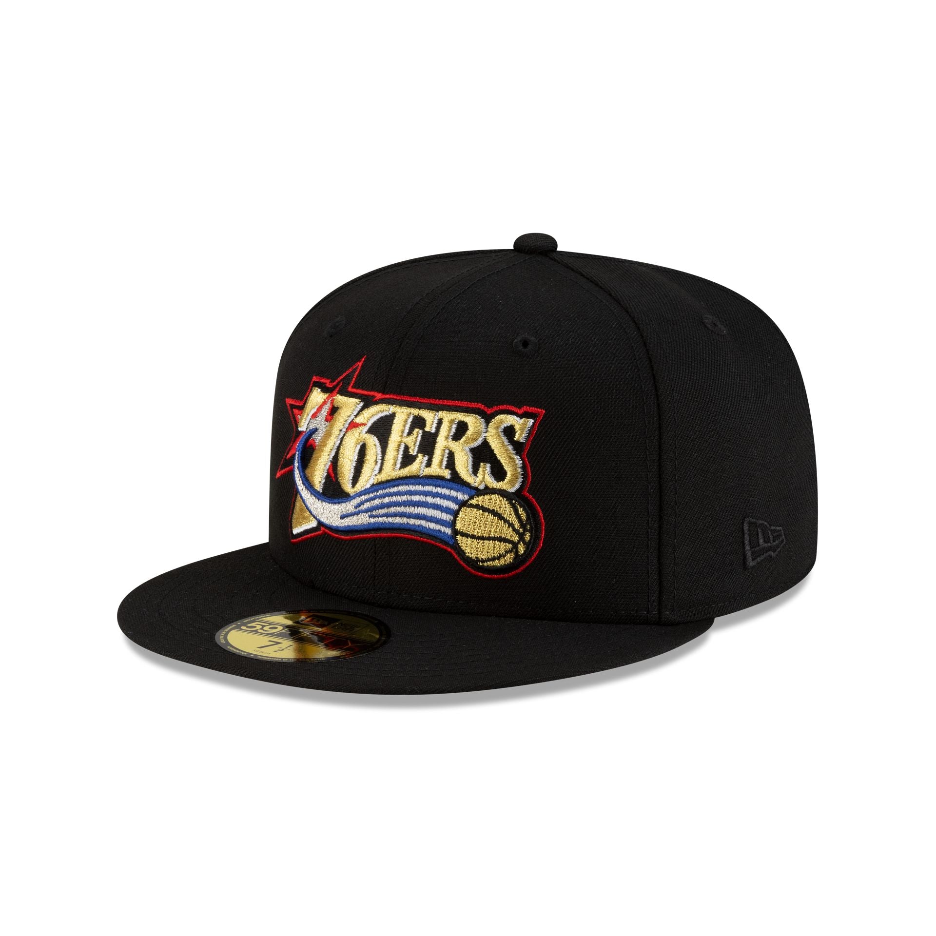 Philadelphia 76ers 1963-1976 Hardwood Classics Poly Black 59FIFTY Fitted Hat