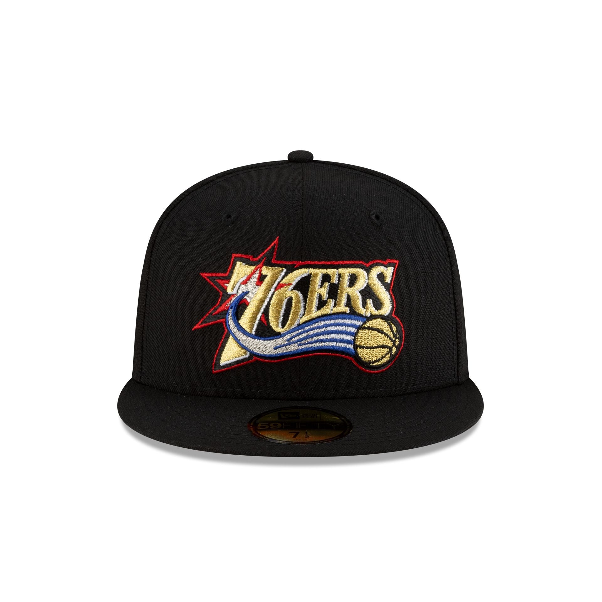Philadelphia 76ers 1963-1976 Hardwood Classics Poly Black 59FIFTY Fitted Hat