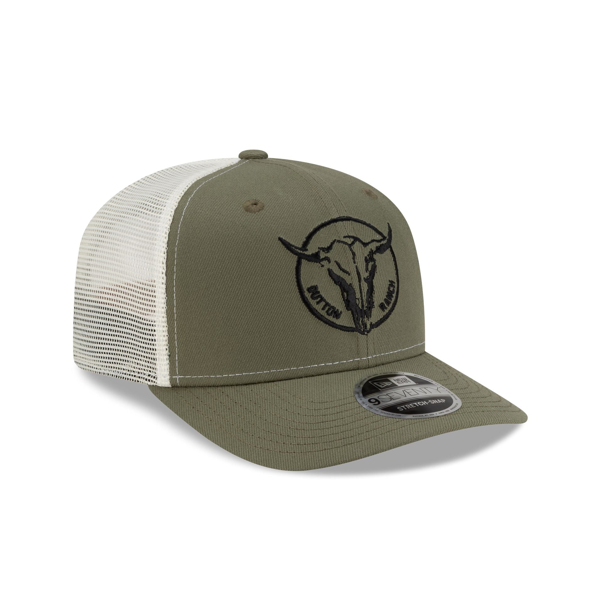 Yellowstone Bull Skull Green Bark 9SEVENTY Trucker Hat