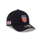 U.S. Soccer Men's National Team Americana Flag Navy 9FORTY M-Crown A-Frame Snapback Hat