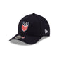 U.S. Soccer Men's National Team Americana Navy 9FORTY M-Crown A-Frame Snapback Hat