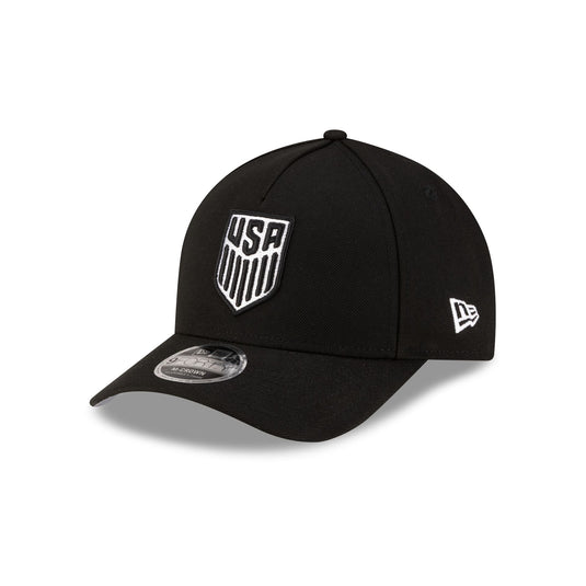 U.S. Soccer Men's National Team Black 9FORTY M-Crown A-Frame Snapback Hat - New Era Cap