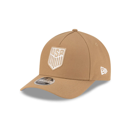 U.S. Soccer Men's National Team Khaki 9FORTY M-Crown A-Frame Snapback Hat - New Era Cap