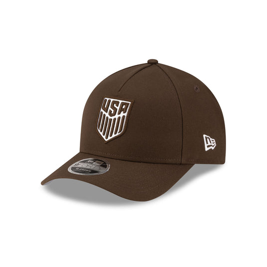 U.S. Soccer Men's National Team Walnut 9FORTY M-Crown A-Frame Snapback Hat - New Era Cap