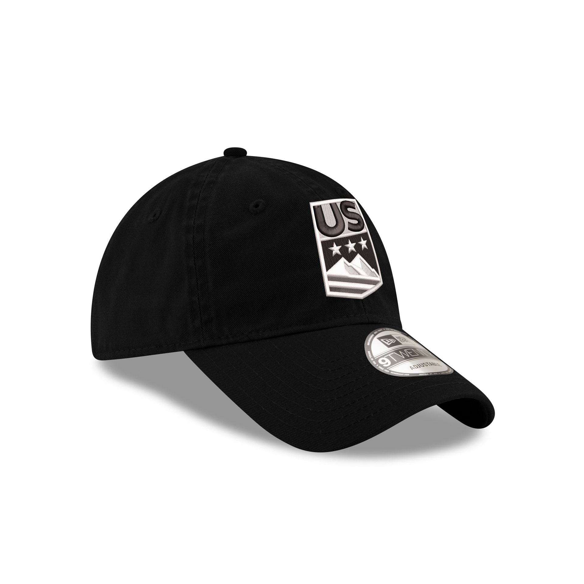 US Ski & Snowboard Black 9TWENTY Adjustable Hat