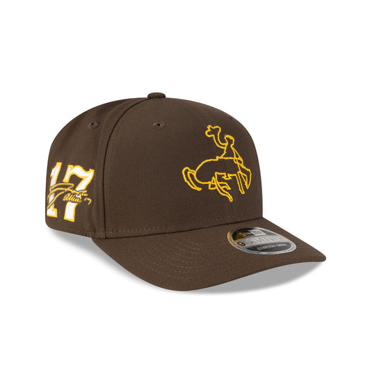 Wyoming Cowboys Josh Allen Jersey Retirement Cowboy 9SEVENTY Stretch-Snap Hat - New Era Cap