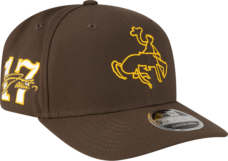 Wyoming Cowboys Josh Allen Jersey Retirement Cowboy 9SEVENTY Stretch-Snap Hat