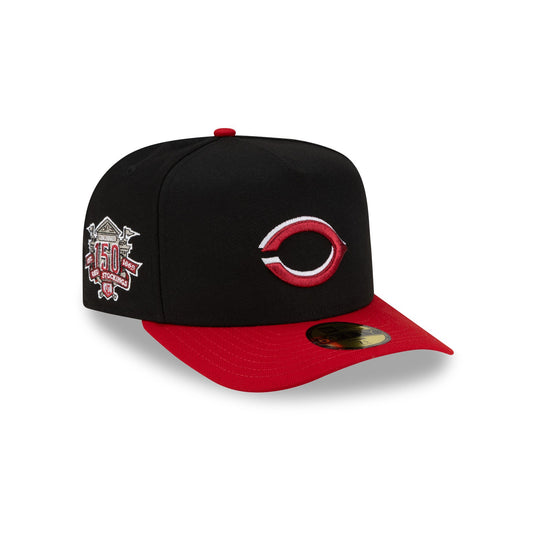 Just Caps Upside Down Logo Cincinnati Reds 59FIFTY A-Frame Fitted Hat - New Era Cap