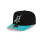 Just Caps Upside Down Logo Miami Marlins 59FIFTY A-Frame Fitted Hat