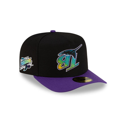 Just Caps Upside Down Logo Tampa Bay Rays 59FIFTY A-Frame Fitted Hat - New Era Cap