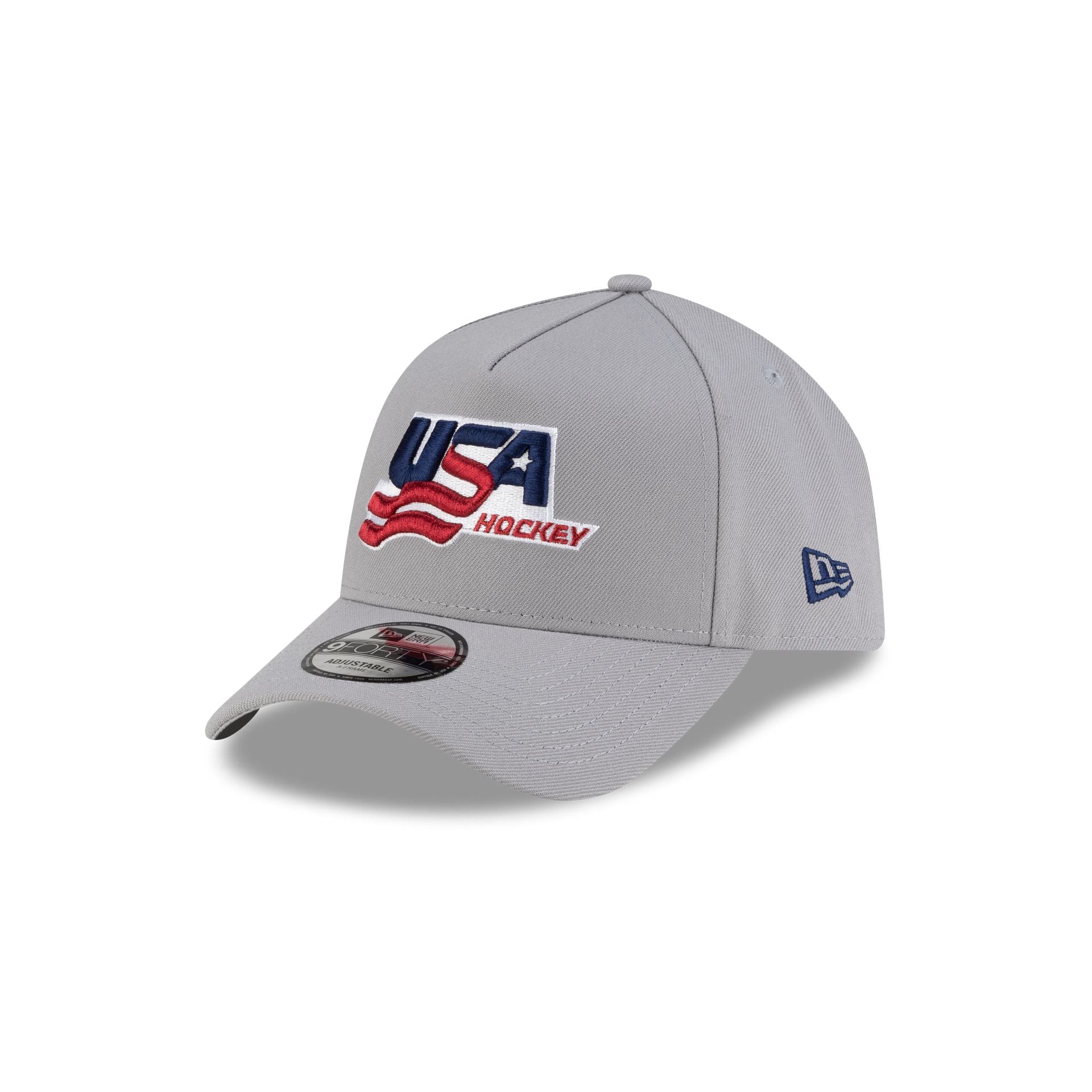 USA Hockey Gray 9FORTY A-Frame Snapback Hat