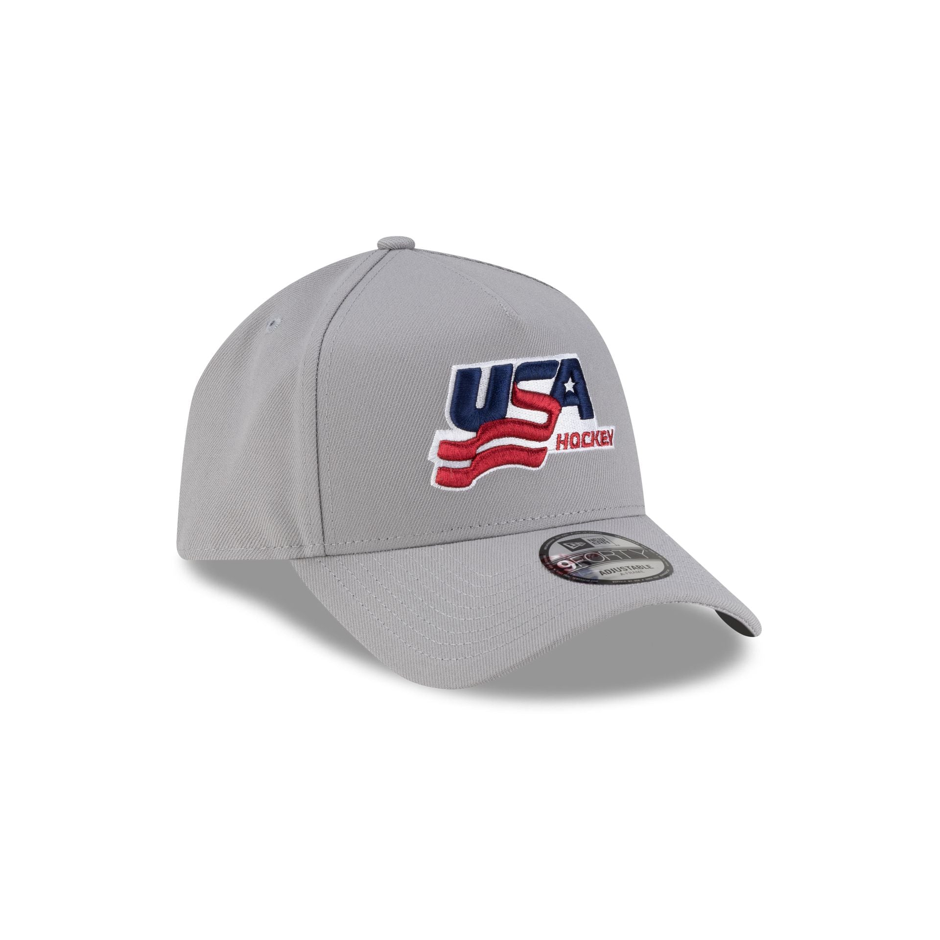 USA Hockey Gray 9FORTY A-Frame Snapback Hat