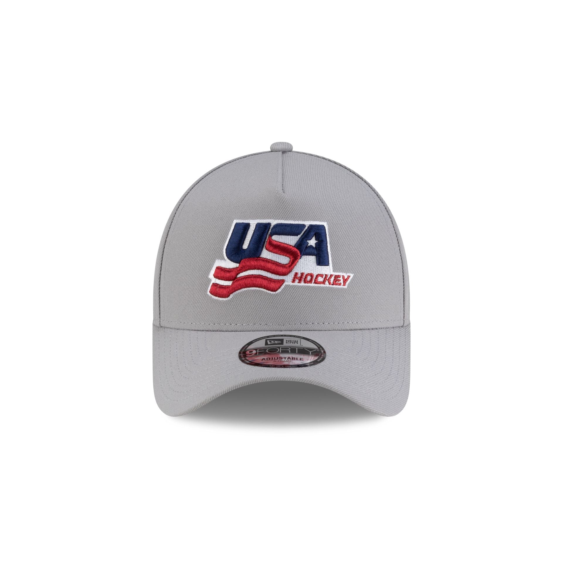 USA Hockey Gray 9FORTY A-Frame Snapback Hat