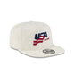 USA Hockey Chrome White Corduroy Golfer Hat